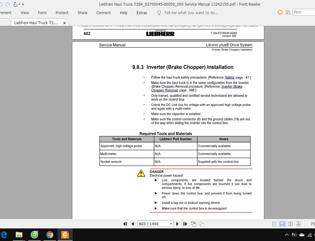 Liebherr Haul Truck T28453700045 00050000 Service Manual 12242155 3