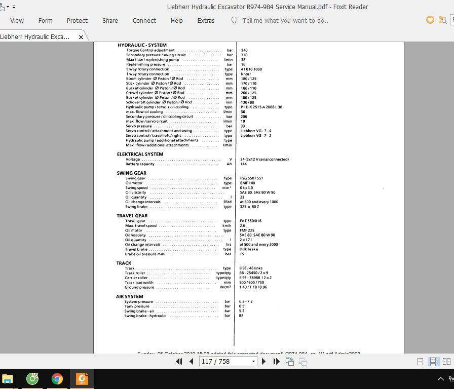 Liebherr Hydraulic Excavator R974 984 Service Manual 3