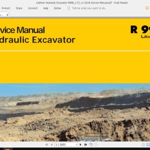 Liebherr Hydraulic Excavator R99617311 2018 Service Manual 1