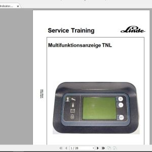 Linde Forklift MultifunctionIndicator Service Training 2