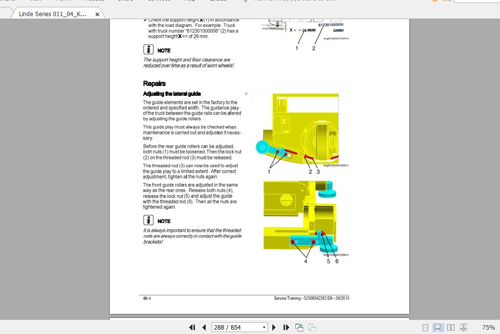 Linde Forklift Series 01104K 80VEN1309 Service Manuals 3