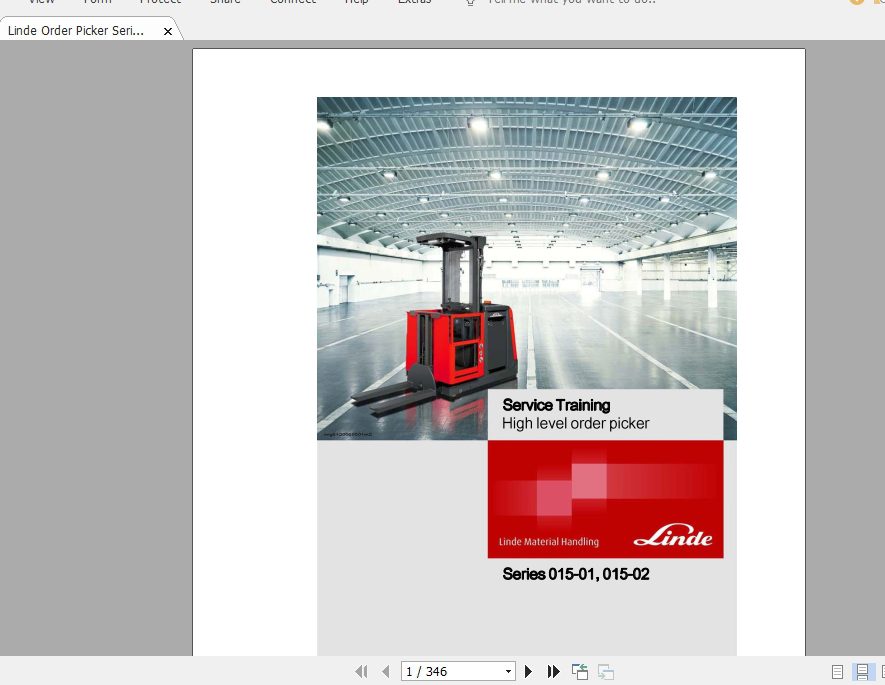 Linde Forklift Series 01501 02V11 12ACST Service Manuals 1