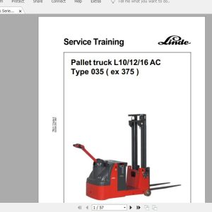 Linde Forklift Series 035L10 12 16ACGB0601 Service Manuals 1