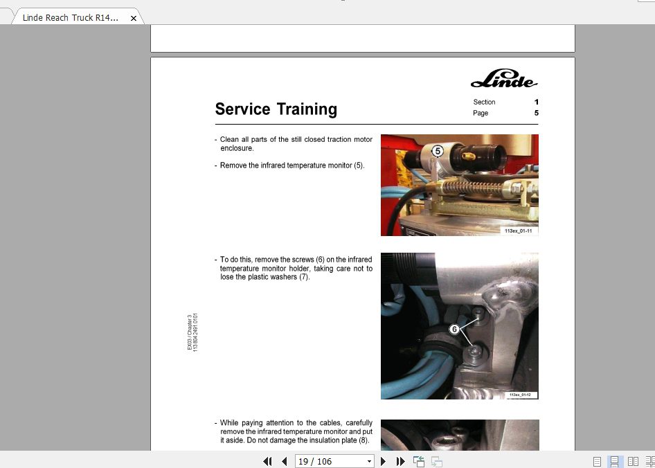 Linde Forklift Series 113R14R16R20 Service Manuals 2