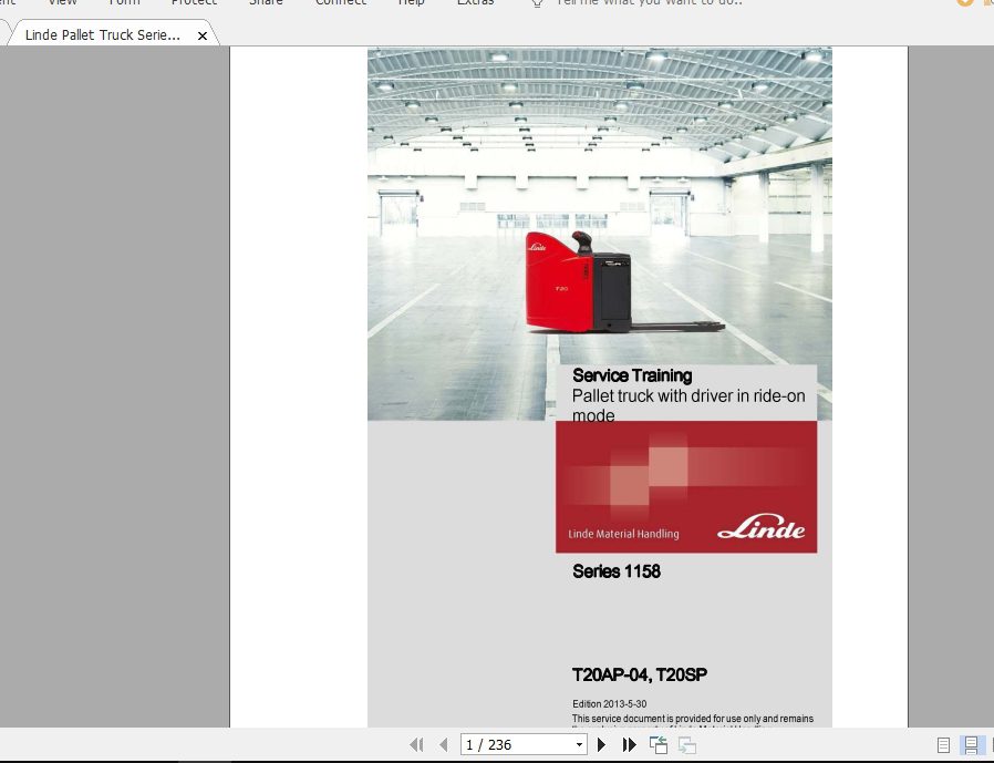 Linde Forklift Series 1158T20AP 04T20SPEN1305 Service Manuals 1