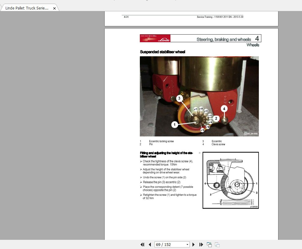 Linde Forklift Series 1158T30T30AP EN1305 Service Manuals 3
