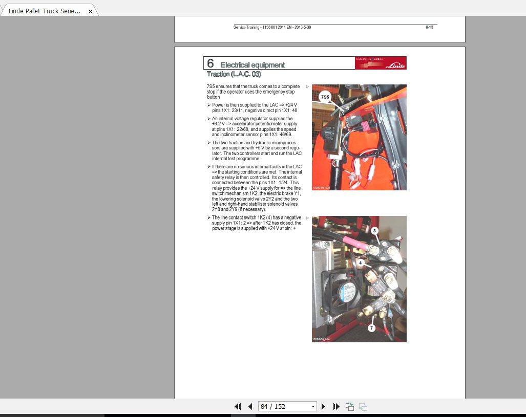 Linde Forklift Series 1158T30T30AP EN1305 Service Manuals 4
