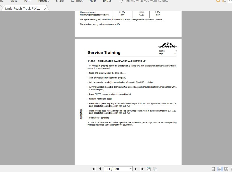 Linde Forklift Series 115R14R14HDR16R16HDR16NR20R20NST Service Manuals 3