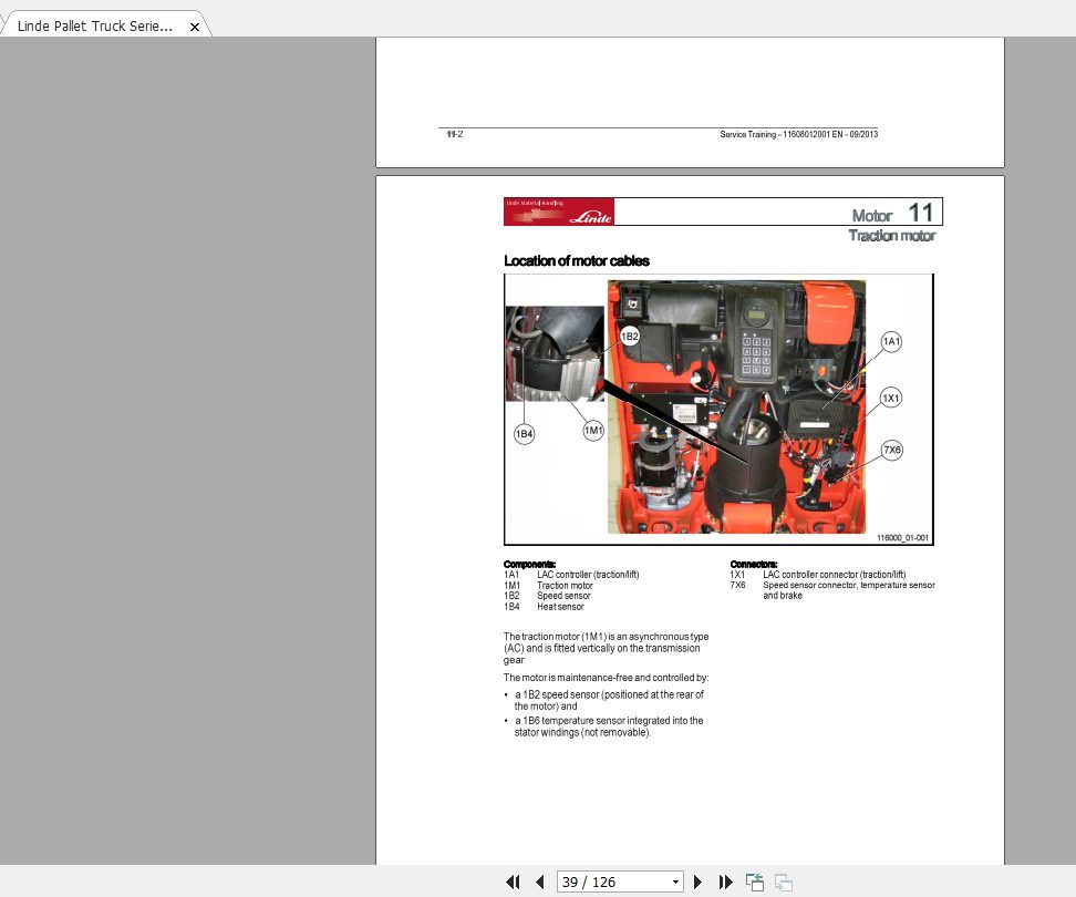 Linde Forklift Series 1160D06D08 EN1309 Service Manuals 2