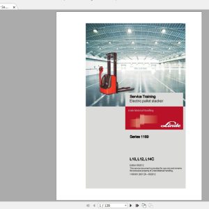 Linde Forklift Series 1169L10L12L14C EN1205 Service Manuals 1