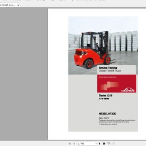 Linde Forklift Series 1218HT25DHT30D EN1304 Service Manuals 1