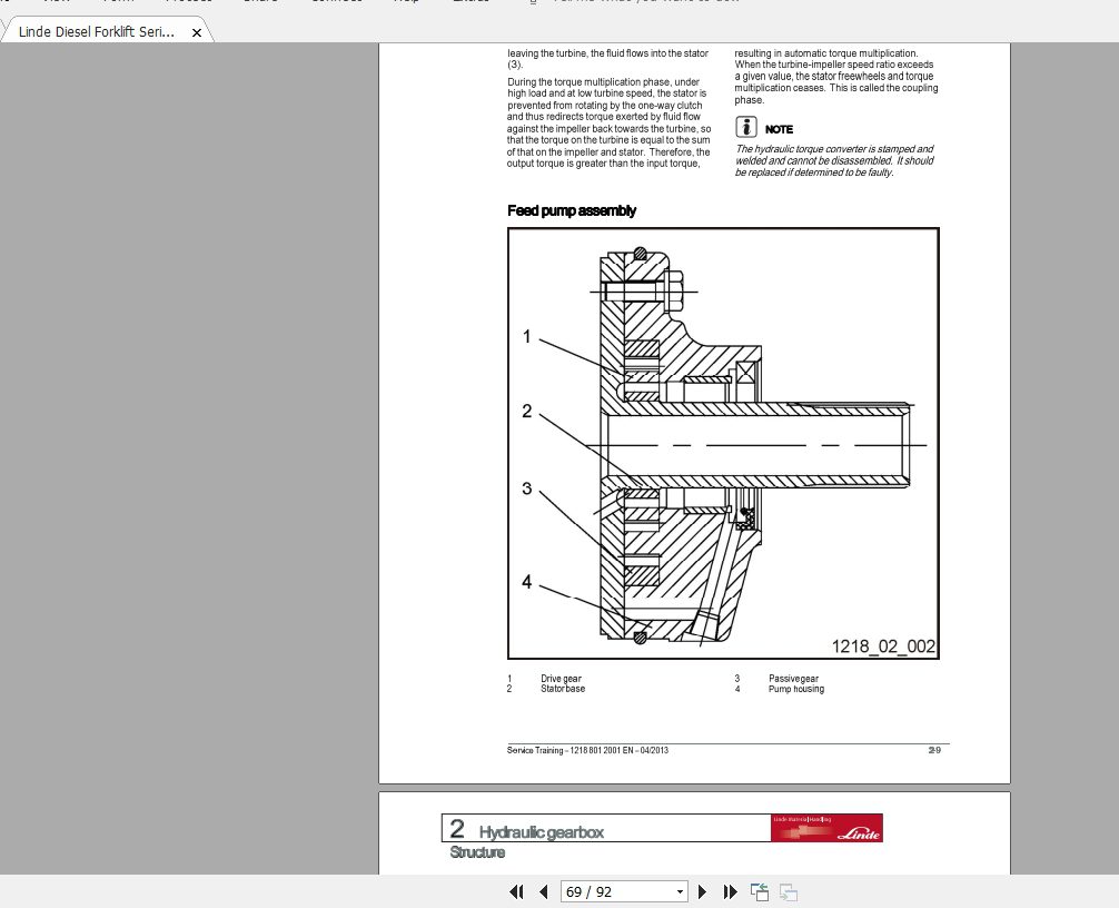 Linde Forklift Series 1218HT25DHT30D EN1304 Service Manuals 4