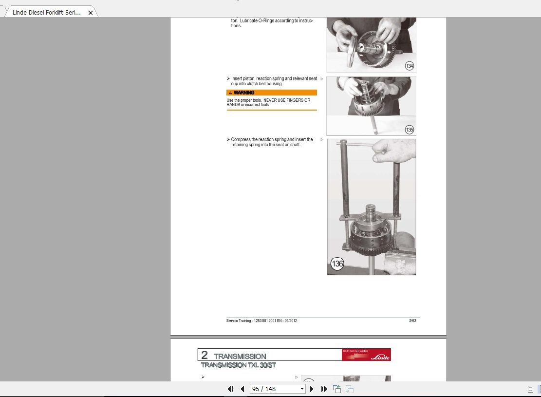 Linde Forklift Series 1283HT25DHT30DEN1203 Service Manuals 4