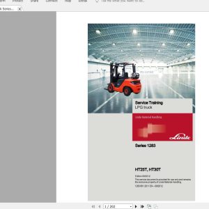 Linde Forklift Series 1283HT25THT30TEN1209 Service Manuals 1