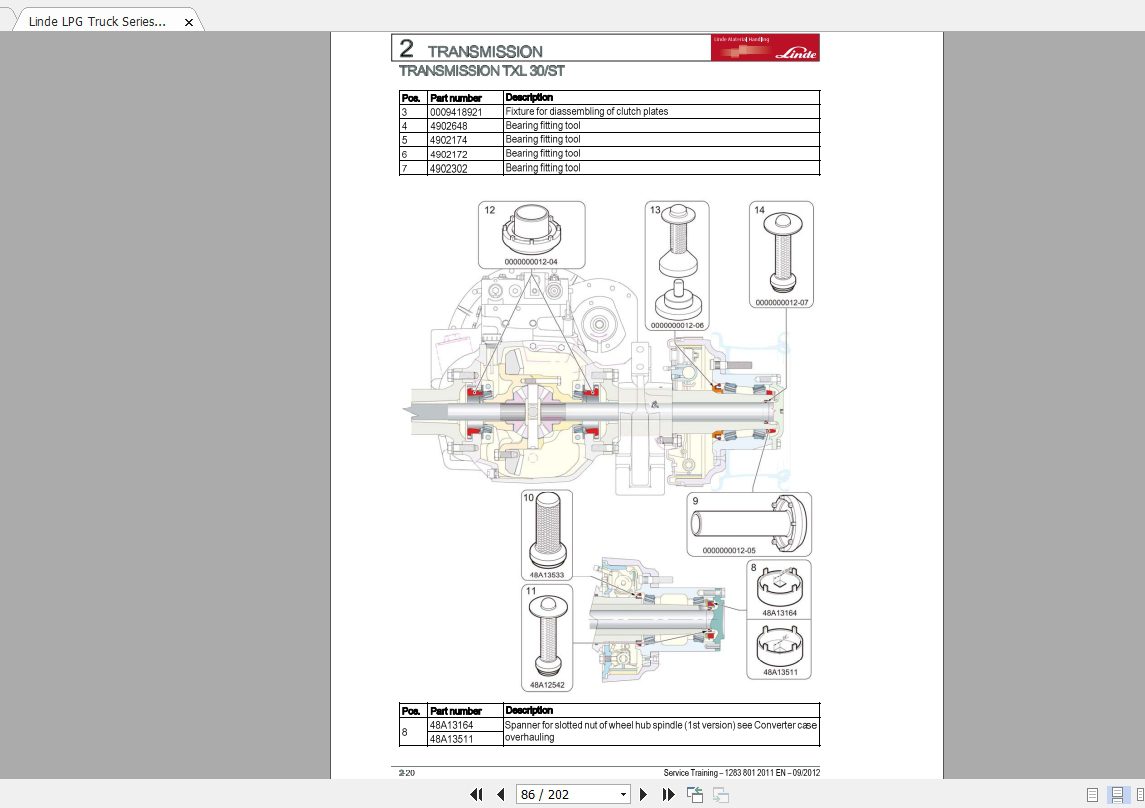 Linde Forklift Series 1283HT25THT30TEN1209 Service Manuals 3
