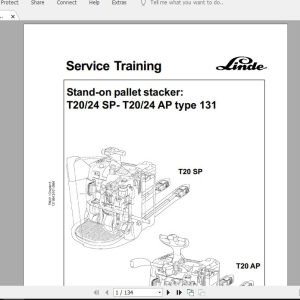 Linde Forklift Series 131T20 24APT20 24SPEN0904 Service Manuals 1