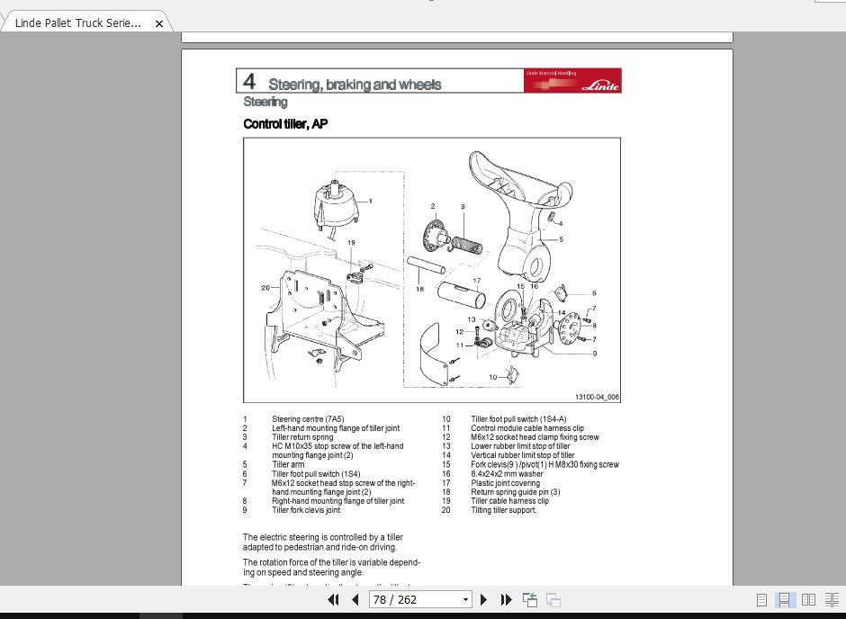 Linde Forklift Series 131T20 24APT20 24SPEN1205ST Service Manuals 3