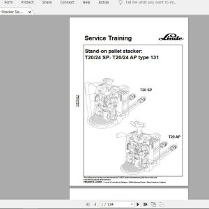 Linde Forklift Series 131T20 24APT20 24SPST Service Manuals 1