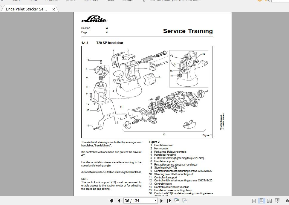 Linde Forklift Series 131T20 24APT20 24SPST Service Manuals 3