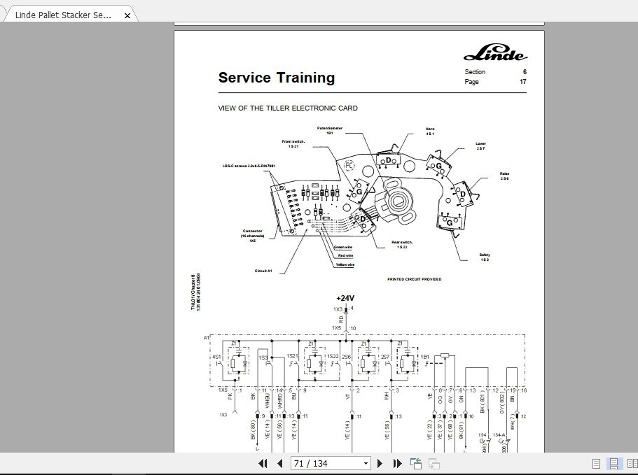 Linde Forklift Series 131T20 24APT20 24SPST Service Manuals 4