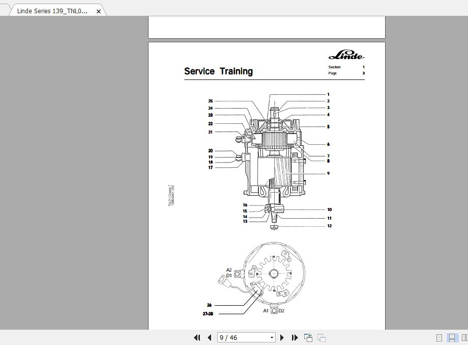 Linde Forklift Series 139L12R L16REN1202 Service Manuals 2