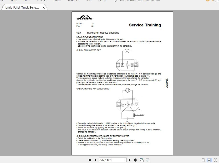 Linde Forklift Series 140 144T20R T20SST Service Manuals 4