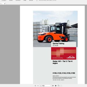 Linde Forklift Series 1401H100H120H140H150H160 EN1204 Service Manuals 1