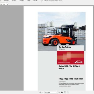 Linde Forklift Series 1401T3 T4iEN1305 Service Manuals 1