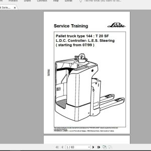 Linde Forklift Series 144T20SFST Service Manuals 1