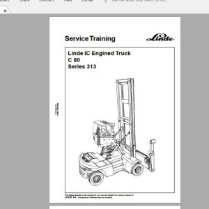 Linde Forklift Series 313C 80ST Service Manuals 1