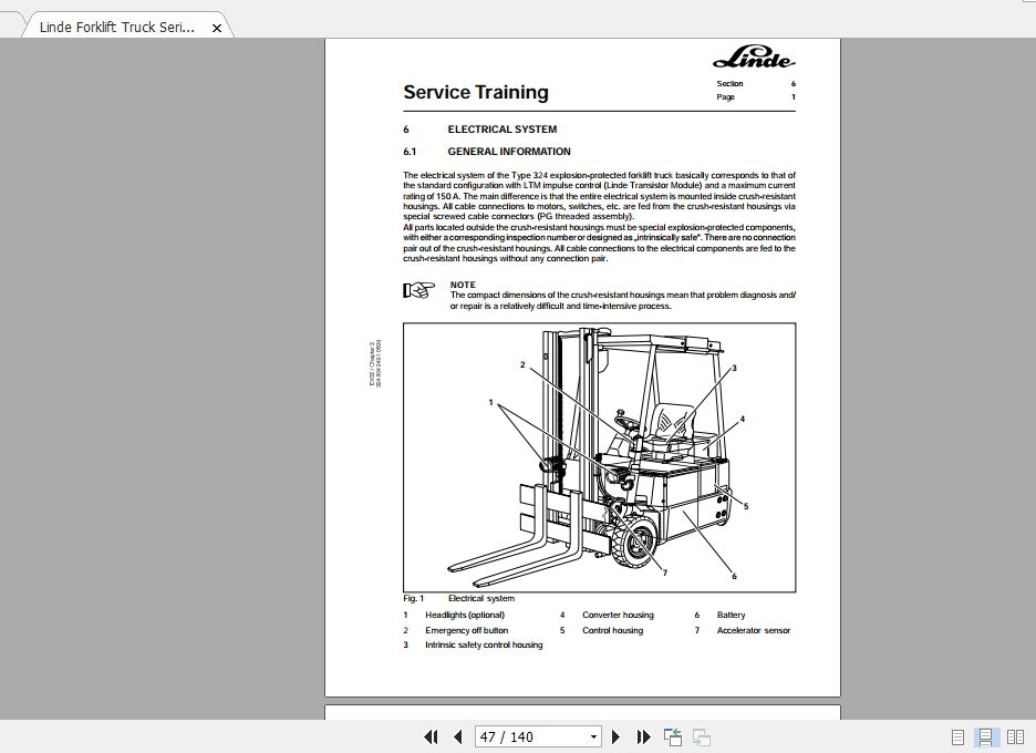 Linde Forklift Series 324E16 Service Manuals 3