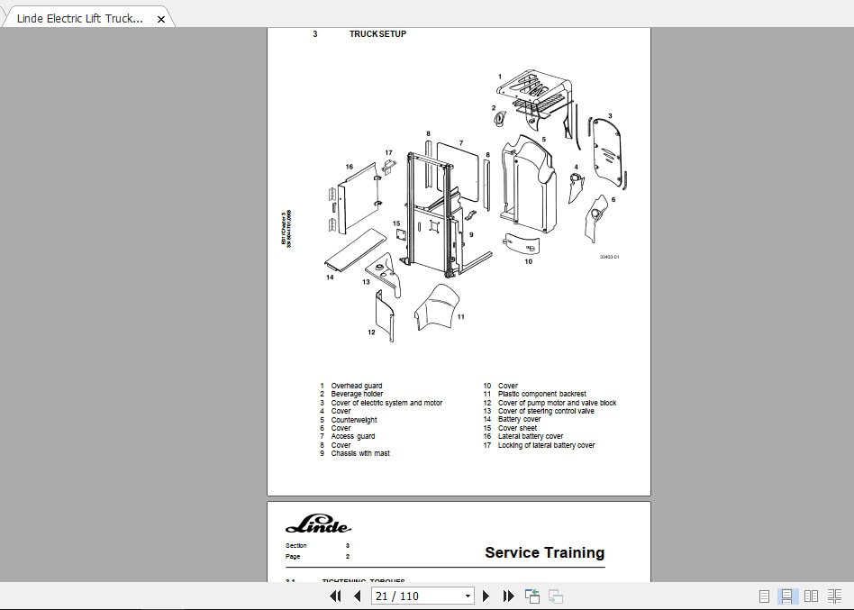 Linde Forklift Series 33403E10ST Service Manuals 3