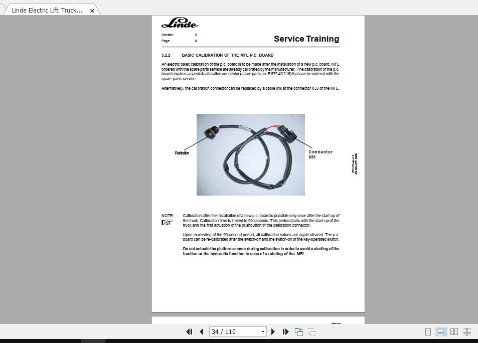 Linde Forklift Series 33403E10ST Service Manuals 4