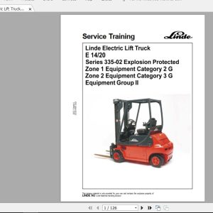 Linde Forklift Series 33502E14E20ExGB0305 Service Manuals 1
