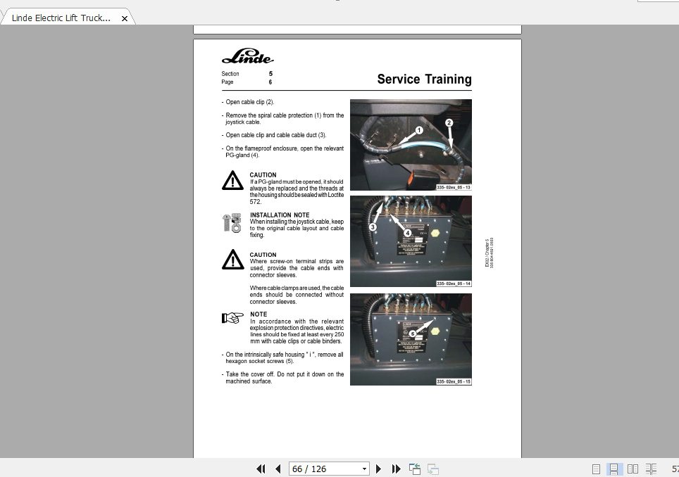 Linde Forklift Series 33502E14E20ExGB0305 Service Manuals 4