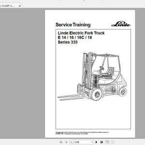 Linde Forklift Series 335E14E16E16CE18ST Service Manuals 1