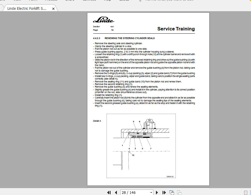 Linde Forklift Series 335E14E16E16CE18ST Service Manuals 2
