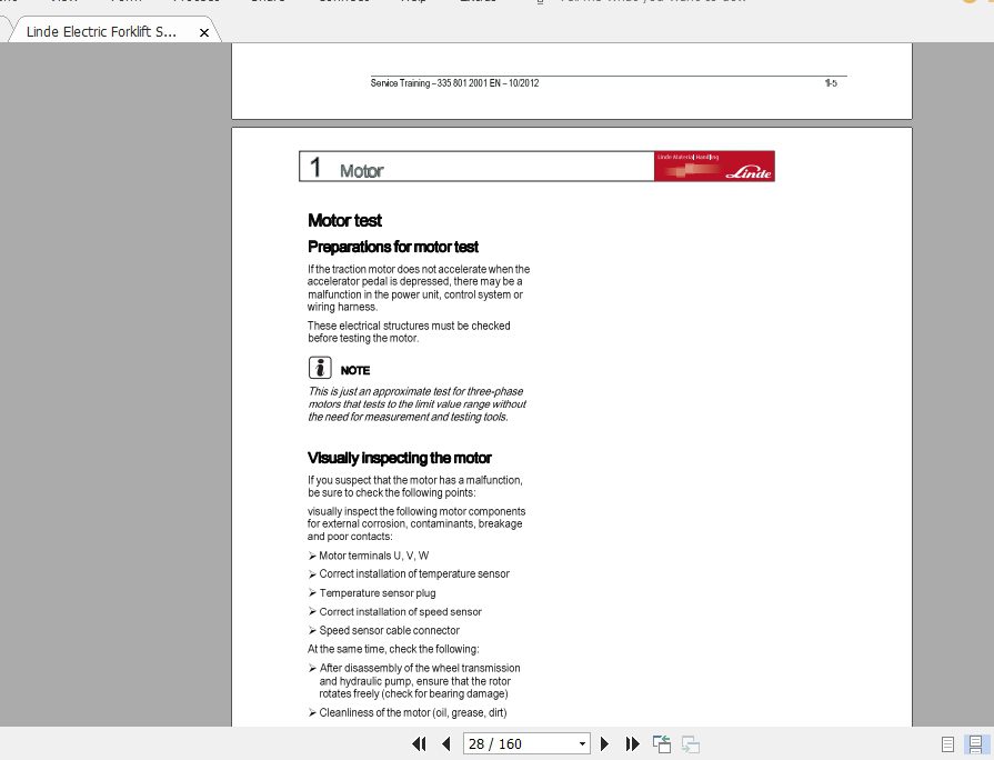 Linde Forklift Series 335E16C 03E16P 03E20P 03 03EN1210 Service Manuals 2
