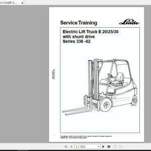 Linde Forklift Series 33602E20E25E30ST Service Manuals 1