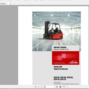 Linde Forklift Series 336E20 02E25 02E30 02E25 03E30 03 Service Manuals 1