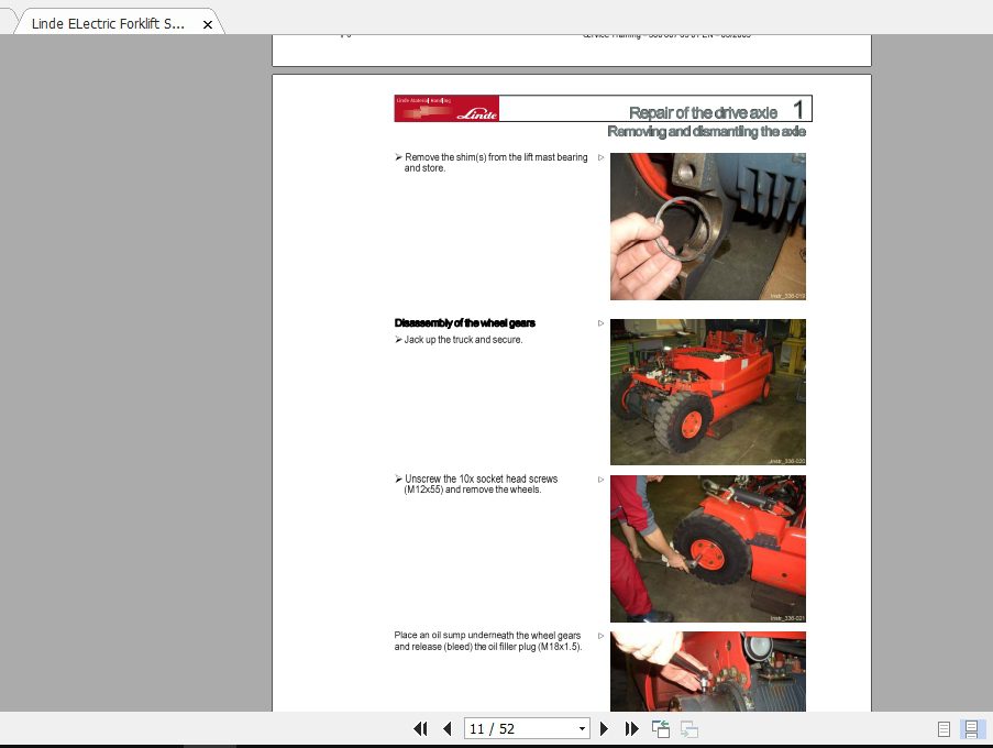 Linde Forklift Series 336E20 02E25 02E30 02E25 03E30 03 Service Manuals 2