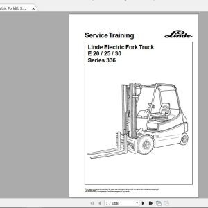 Linde Forklift Series 336E20E24E30ST Service Manuals 1