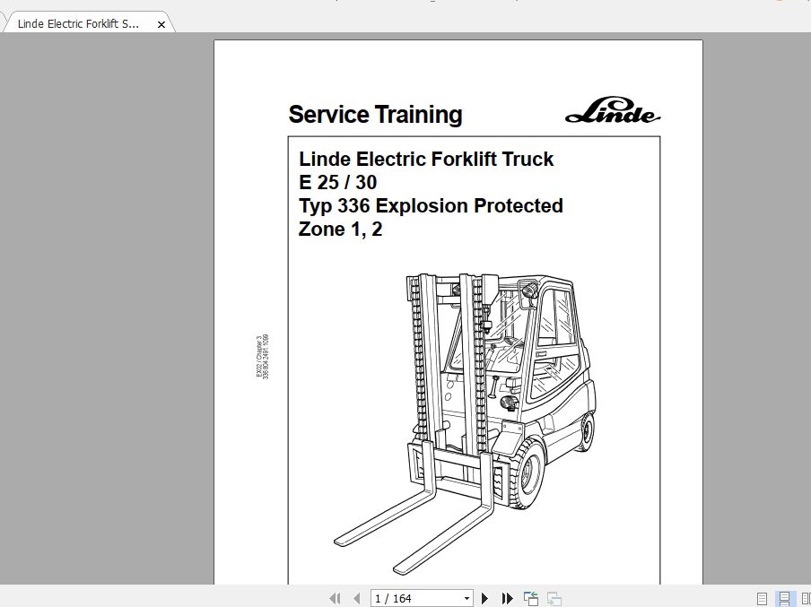 Linde Forklift Series 336E25E30 Service Manuals 1