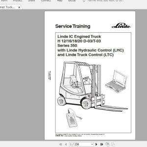 Linde Forklift Series 350H12H16H18H20 D 03T 03ST Service Manuals 1
