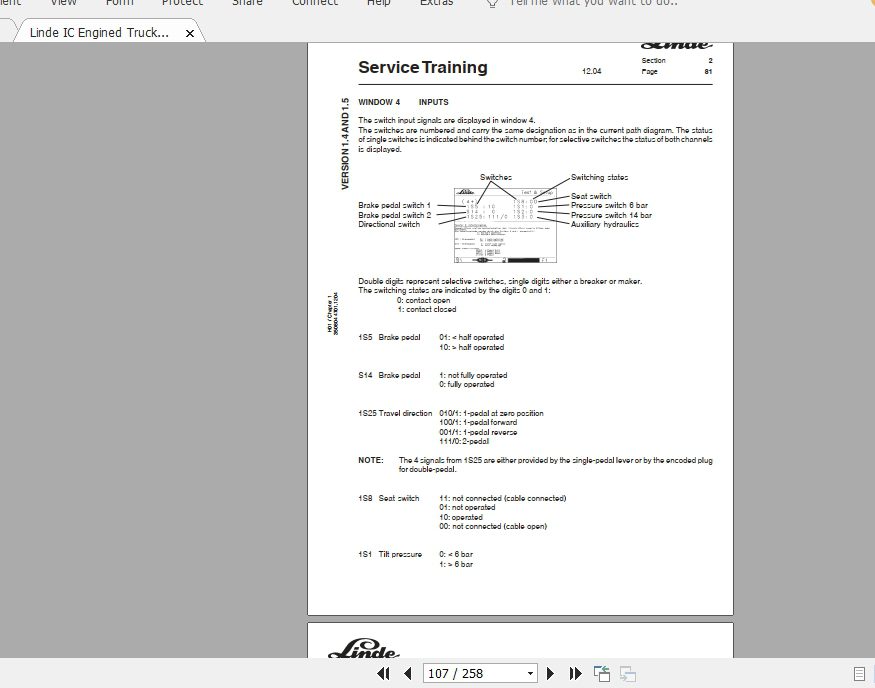 Linde Forklift Series 350H12H16H18H20 D 03T 03ST Service Manuals 3