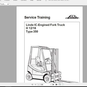 Linde Forklift Series 350H12H16ST Service Manuals 1 1