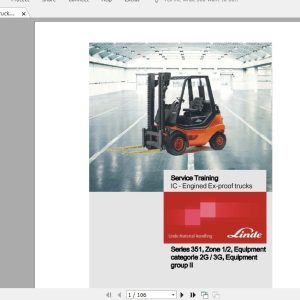 Linde Forklift Series 351H20 02exH25 02exH30 02ex Service Manuals 1