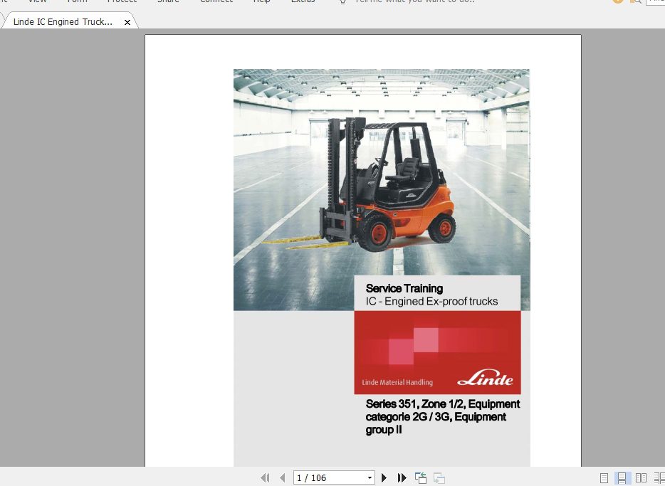 Linde Forklift Series 351H20 02exH25 02exH30 02ex Service Manuals 1