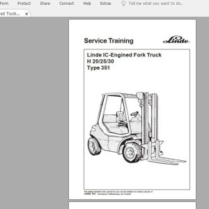 Linde Forklift Series 351H20253035ST Service Manuals 1