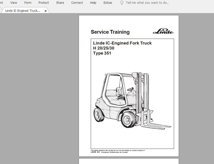 Linde Forklift Series 351H20253035ST Service Manuals 1